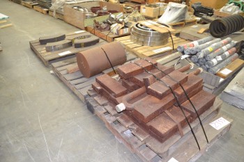 3 PALLETS OF ASSORTED STEEL BLOCKS