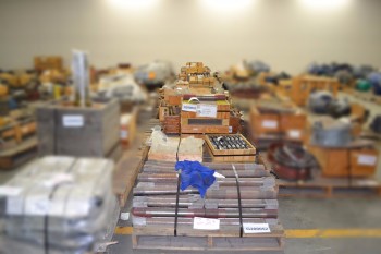 13 PALLETS OF ASSORTED HARDWARE COMPONENTS, BOLTS, STUDS