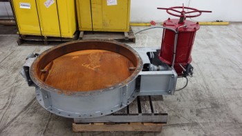 ROTORK 48IN STEEL BUTTERFLY FEED WATER VALVE W/ CP/S-065-335A/CA/MH