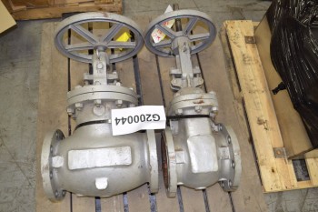 LOT OF 2 NEWCO 6IN 150 FLANGED STEEL GATE VALVE