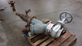 NEWCO 11F-CN42-NC 8IN 150 STEEL FLANGED GATE VALVE W/ 8IN STRAINER
