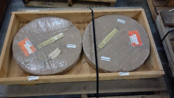 8 PALLETS OF ASSORTED VALVES, FLANGES, DISCS, GASKETS
