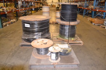 LOT OF 6 ASSORTED SPOOLS OF CABLE-WIRE