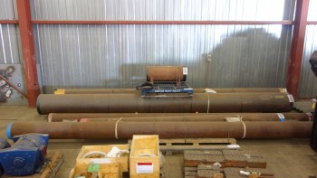 LOT OF 6 STEEL STRAIGHT PRESSURE BOUNDARY PIPES 10-16 IN DIAMETER