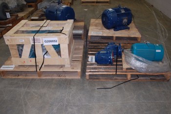LOT OF 6 ASSORTED AC MOTORS 30-150HP 575V-AC, GE