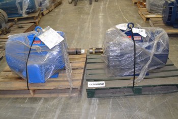 2 PALLETS OF GENERAL ELECTRIC 100HP 575V-AC 405T AC ELECTRIC MOTOR
