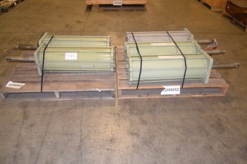 2 PALLETS OF ASSORTED UNITED CONVEYOR PNEUMATIC CYLINDERS