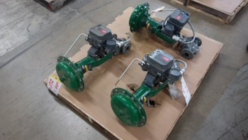 LOT OF 3 FISHER EZ 667 1IN 150 STEEL CONTROL VALVES