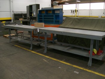 Two (2) Wooden Shop Work Benches
