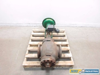 FISHER 6 IN STEEL PNEUMATIC FLANGED CONTROL VALVE