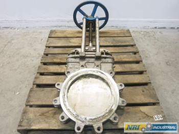 NAQIP 14 IN STAINLESS FLANGED KNIFE GATE VALVE