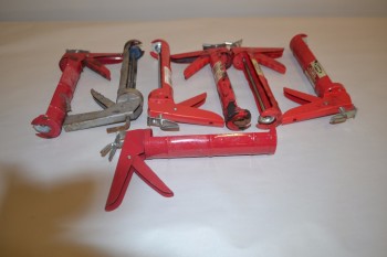 LOT OF 7 ASSORTED CAULK GUNS