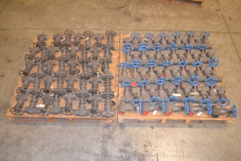 2 PALLETS OF ASSORTED STEEL MANUAL VALVES