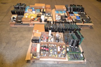 3 PALLETS OF ASSORTED ELECTRICAL BAILEY, GENIUS, MALLORY, GE, RCC