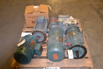 1 PALLET OF ASSORTED AC MOTORS, 3/4 HP-5 HP