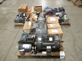 3 PALLETS OF ASSORTED AC ELECTRIC MOTORS