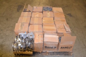 1 PALLET OF ASSORTED SIZES BAND-IT CLAMPS