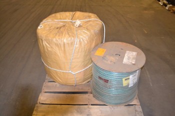LOT OF 2 ASSORTED SPOOLS OF ROPE