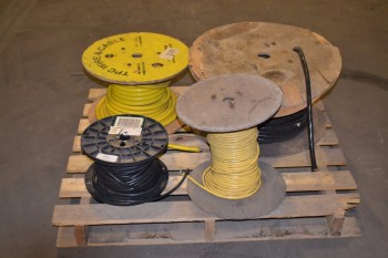 LOT OF 4 ASSORTED SPOOLS OF WIRE