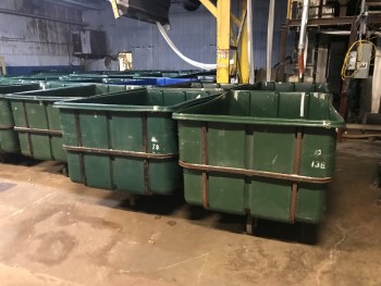 Green Tub Carts Lot of 3