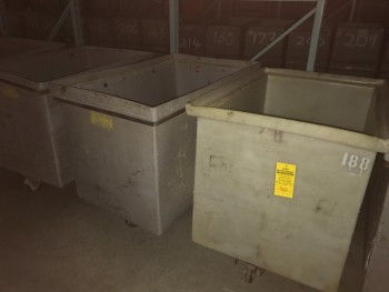 Lot of 3 Grey Tub Carts
