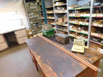 Wooden Cabinet and Contents