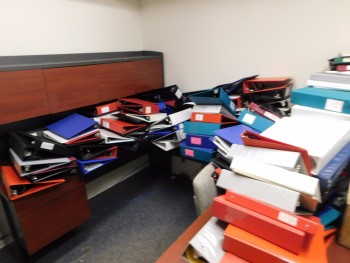 Desk and Binders