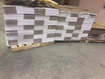 10 Pallets of Shop Down Cardboard Boxes