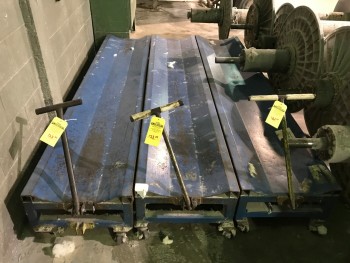 Lot of 3 Loom Beam Carts