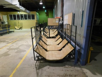 U Shaped Green Carts Lot of 3