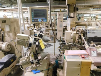 2002 Tsudakoma 230 cm ZAX Air Jet Looms with air tuckers