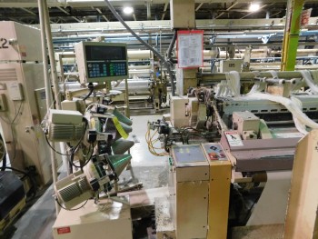 2002 Tsudakoma 230 cm ZAX Air Jet Looms with mechanical tuckers