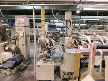 2002 Tsudakoma 230 cm ZAX Air Jet Looms with mechanical tuckers