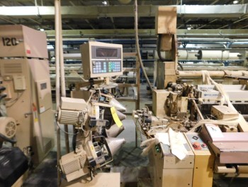 2002 Tsudakoma 230 cm ZAX Air Jet Looms with mechanical tuckers