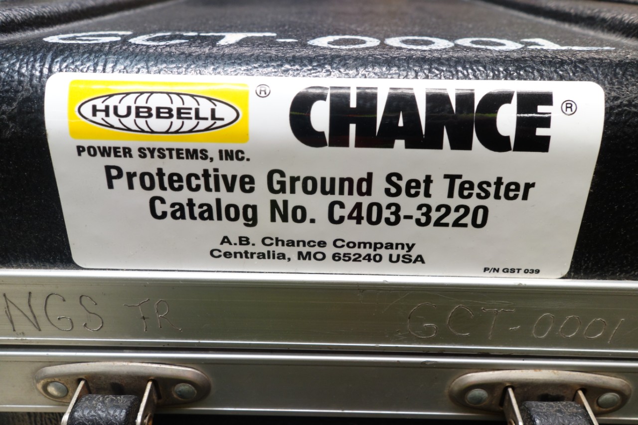 Hubbell C403-3220 Chance Protective Ground Set Tester