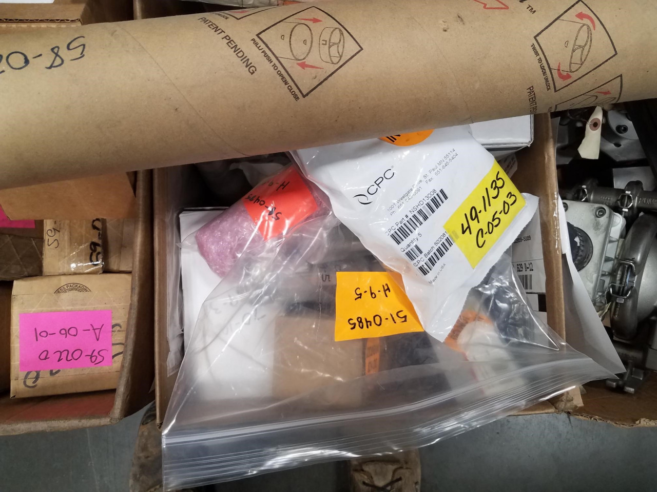 Indirect Material List from Spare Parts Cage