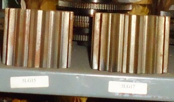 LOT OF 5 Pitch, LONG FACE PINION, SPUR GEAR,14-1/2 PA , Union Gear