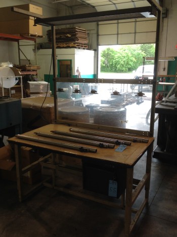 Adjustable Steel work bench 5'x3'