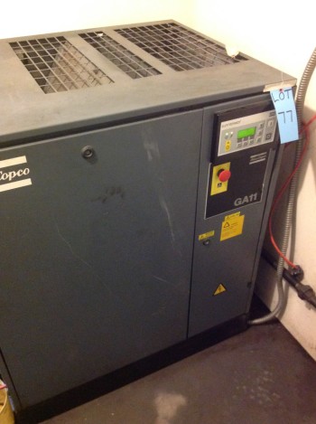 Atlas Copco model GA-11-FF Rotary screw Air Compressor s/n:AII254484, 11kw