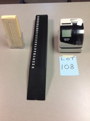 Amano Digital time Clock w/ card holder