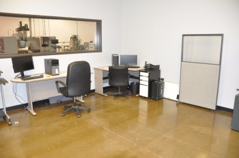 Lot-(2) Desks, Chairs, Cabinet, Partition and Shredder