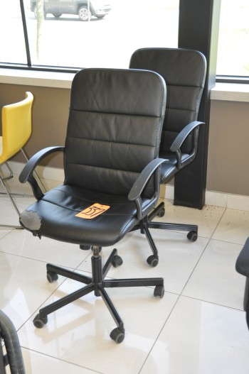 Lot-(2) High Back Swivel Office Chairs, Black