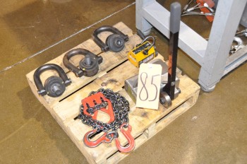 Lot-Die Rings, (2) Lifting Magnets and (1) Chain