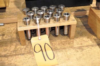 Lot-(14) R8 Collets with Stand