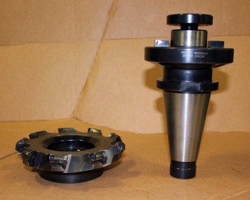 Briney CAT 50NMTB Shell Mill Holder With ISCAR HELIOCTO 6\