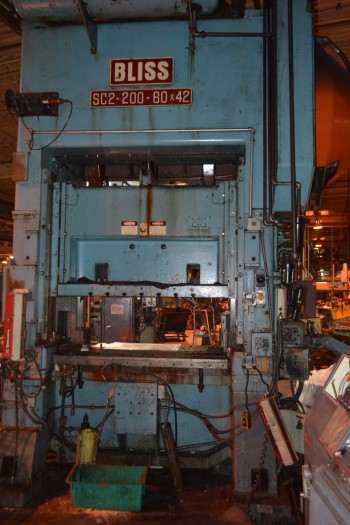 Bliss SC2-200-60x42 200 Ton Straight Side Double Crank Press