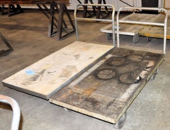 Lot-(2) 5\' Flat Bed Carts