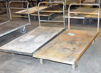 Lot-(2) 5\' Flat Bed Carts