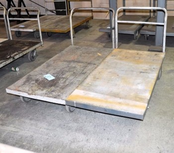 Lot-(2) 5\' Flat Bed Carts