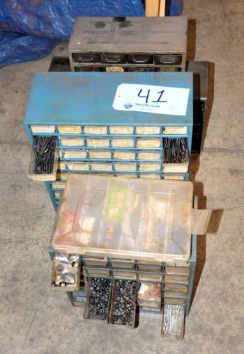 Lot-(3) Service Bin Cabinets with Hardware Contents